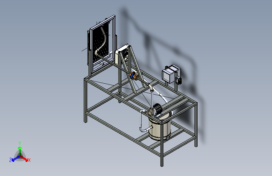 散热器试验台 3d机械模型图纸 iges