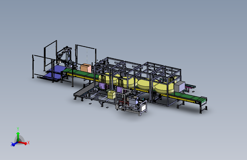 食品装箱码垛流水线