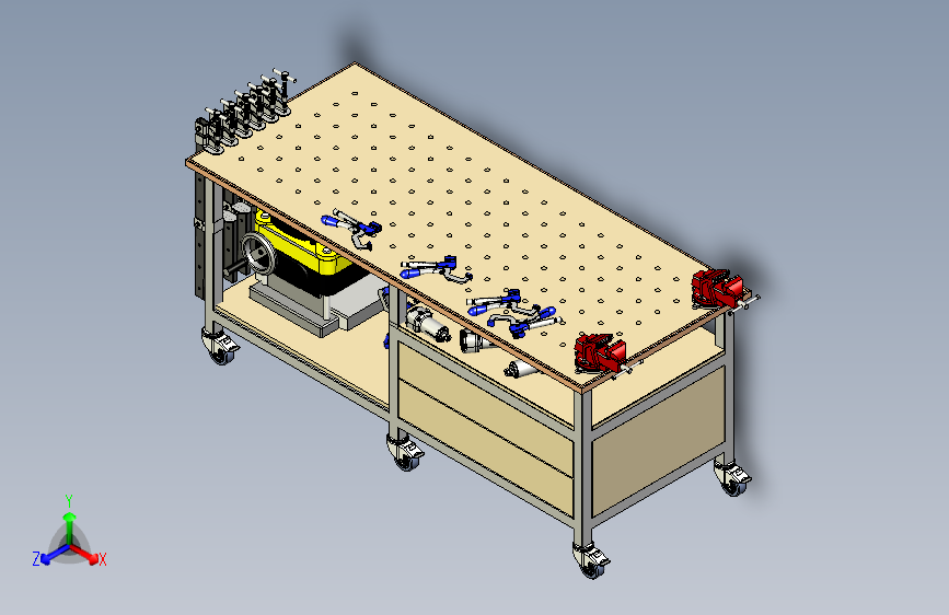B2004491-移动工作台带工具