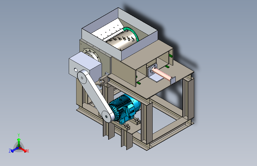 B2004507-单轴木材和塑料粉碎机
