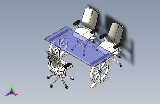 B2004550-卡曼木质书桌套装