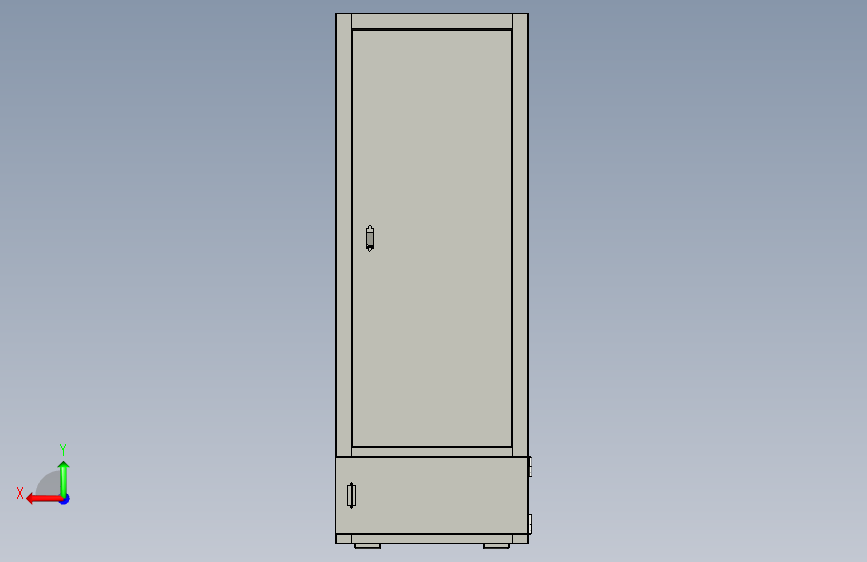 B2004653-SOLIDWORKS钣金柜 背面视图