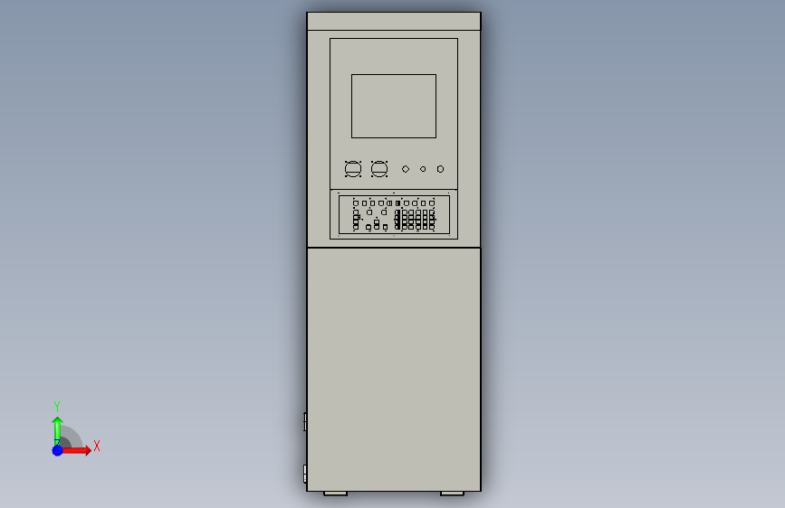 B2004653-SOLIDWORKS钣金柜 正面视图