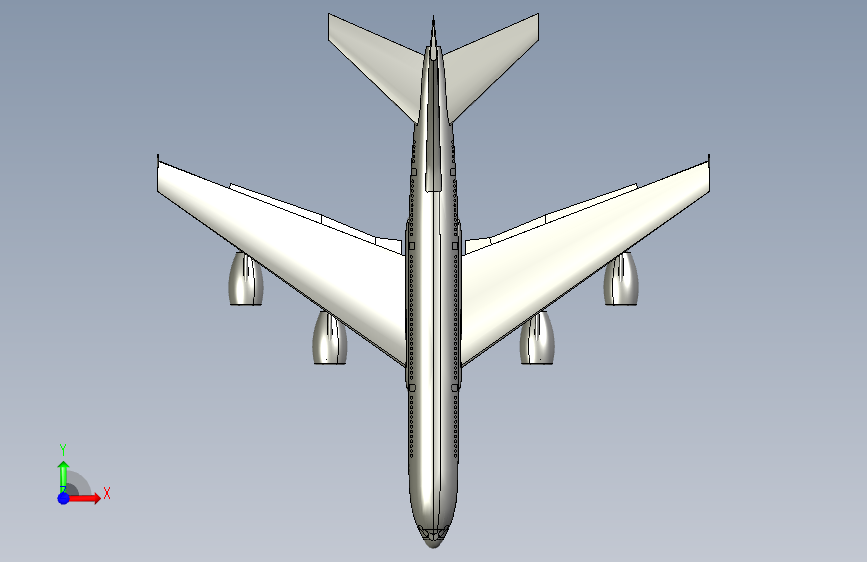 B2004667-A380 飞机 正面视图