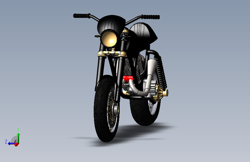 咖啡赛车摩托车