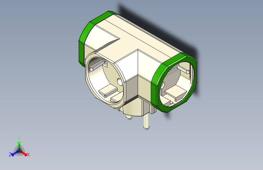 三通插头适配器