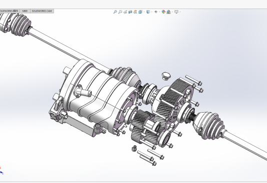 新能源汽车电机驱动系统设计三维CATIA模型图纸