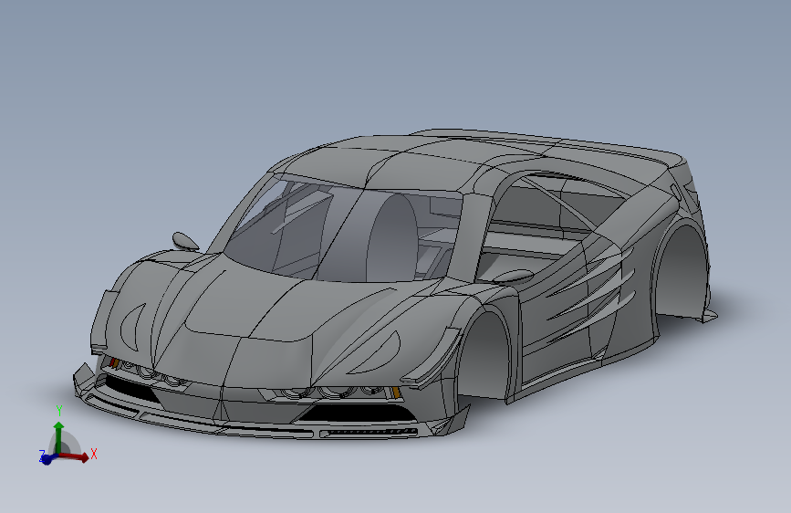 A3004223-跟踪超级跑车车身