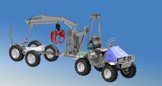 A3004227-拖拉机木材运输车