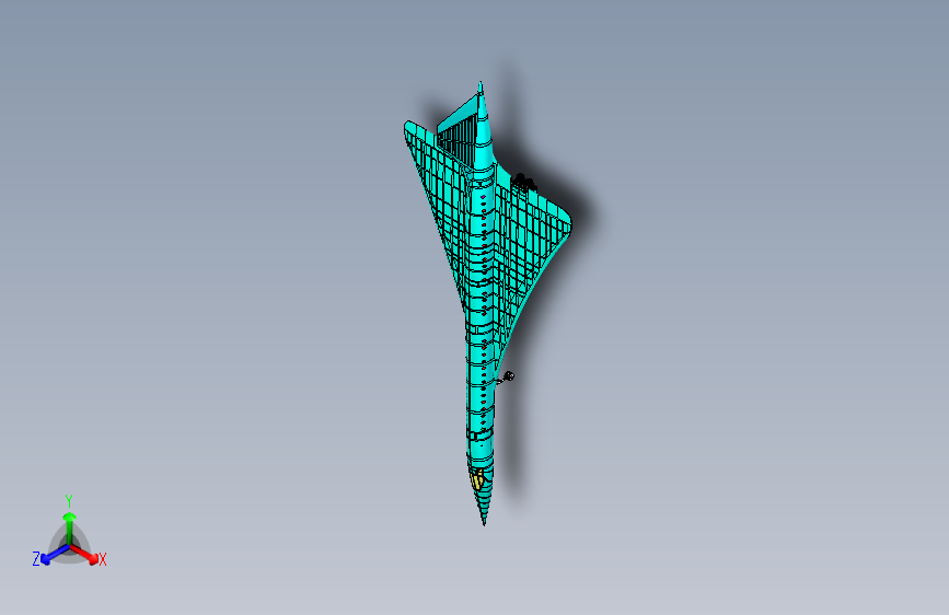 B3004202-协和超音速飞机实体组装模型