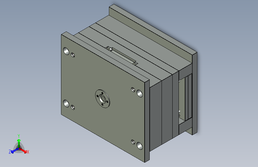 A2004950-带凸台模具底座的型芯和型腔的全模