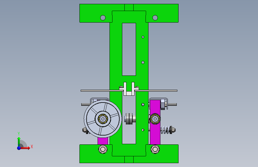 机械单元，通过在垂直和水平方向上的运动来控制纵向和横向倾斜的程度