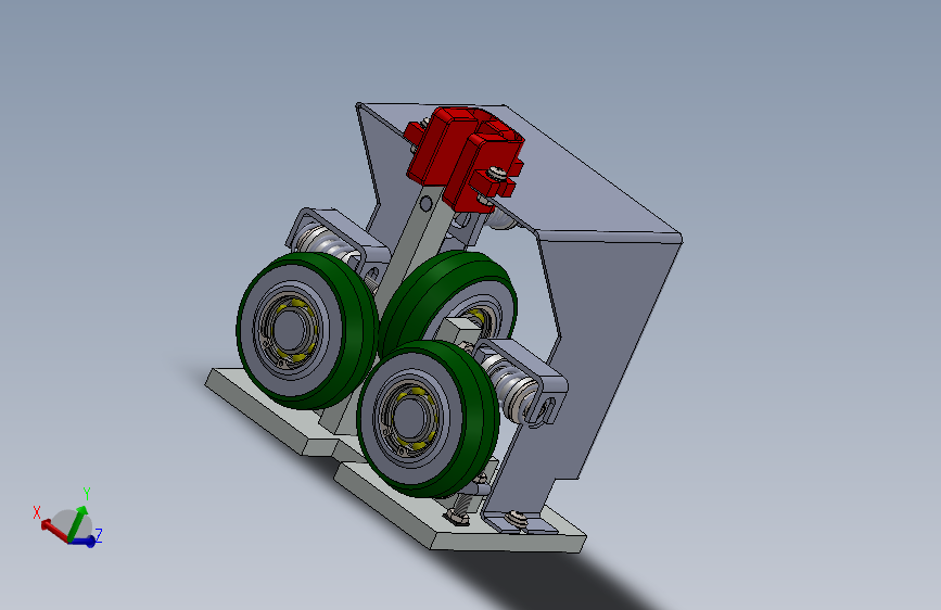 克拉克叉车上下滑轮系统的直线无倾斜滑轮装置