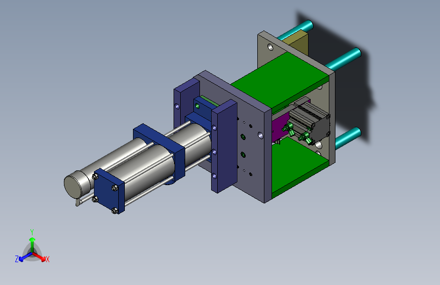 气液增压缸压装机构