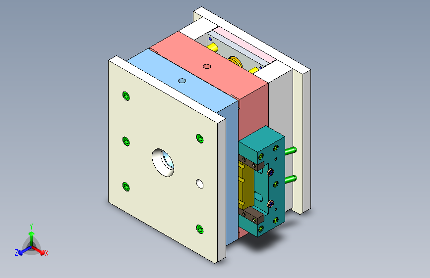 玩具上下壳 单边滑块