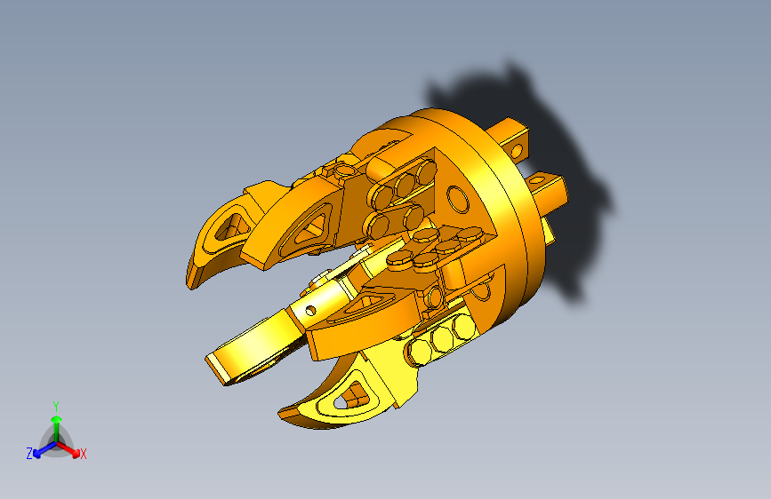 五爪夹持机构运动