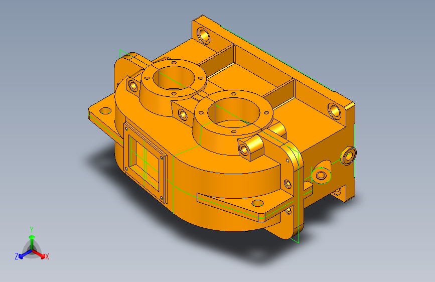 一级圆柱直尺齿轮减速器箱体