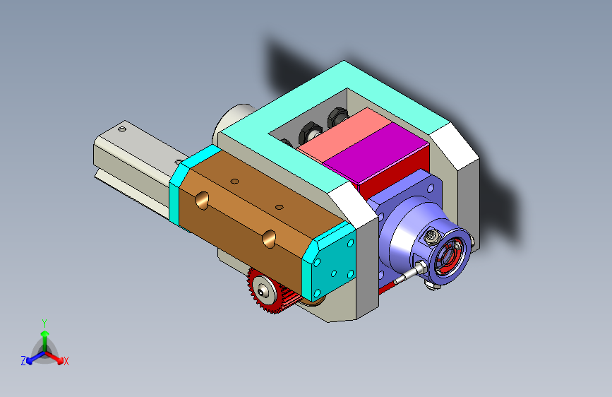 一款实用齿轮齿条旋转组件