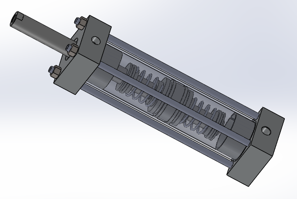 50x20x120mm带弹簧缓冲的拉杆式气缸