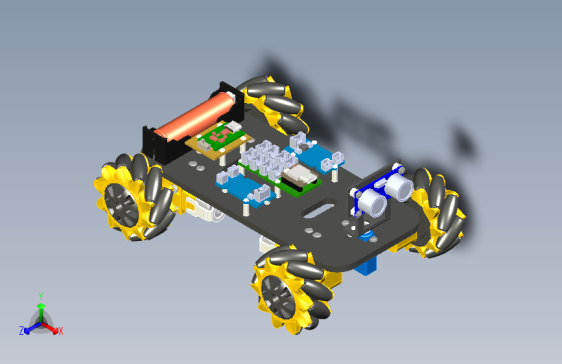 搭载ESP32C6芯片麦克纳姆轮小车