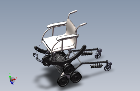 电动助力式爬楼梯轮椅