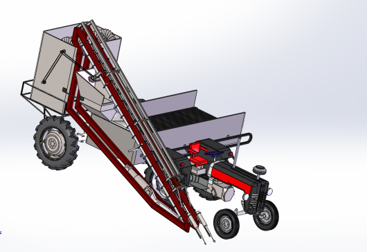 胡萝卜收割机犁田器以及割刀设计 含三维SW模型+CAD图纸+说明书
