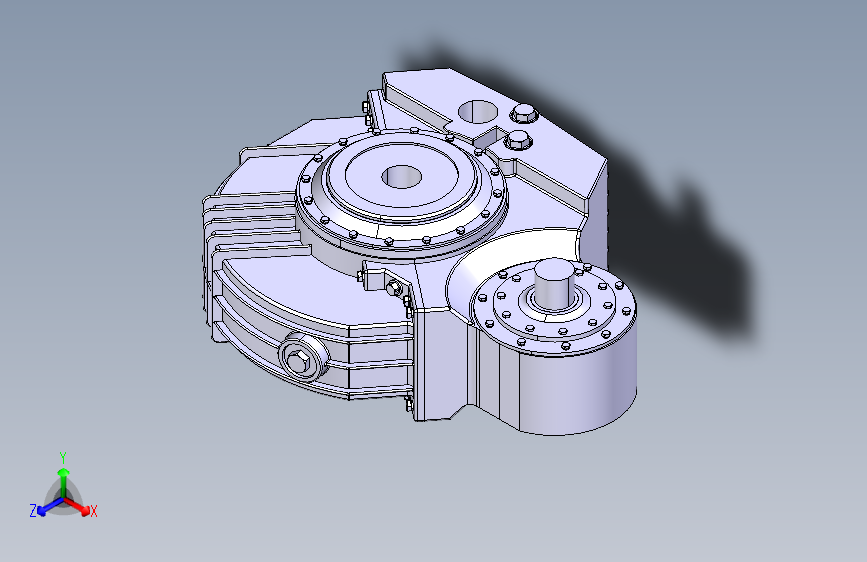 CRH3动车齿轮箱三维stp