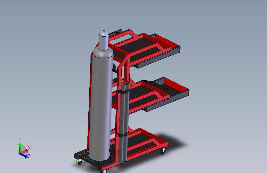 等离子切割机车间手推车
