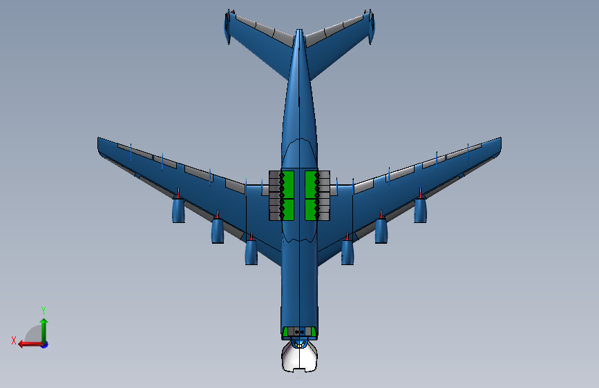 An-225大型战略运输机(开舱门版本) 背面视图