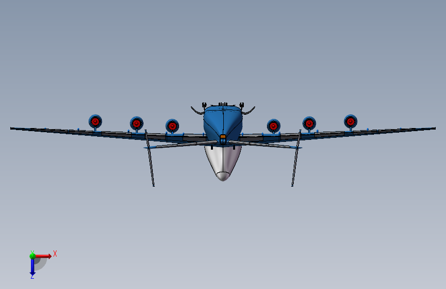An-225大型战略运输机(开舱门版本) 俯视图