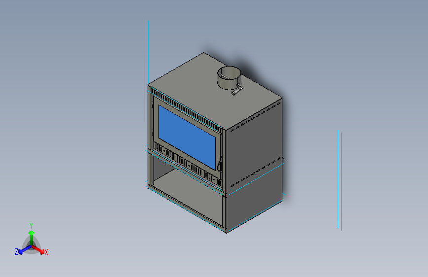 70壁炉（带柴火架） CAD STP