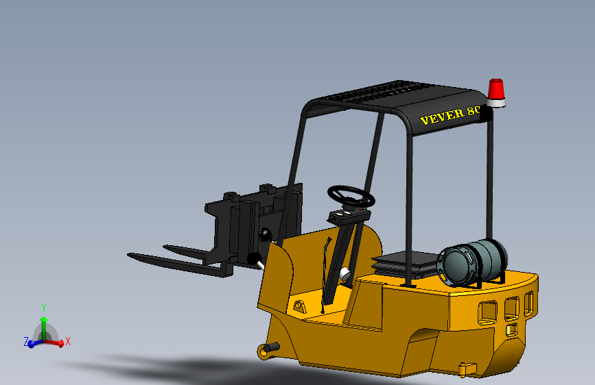 叉车、叉车（完整零件装配）SW