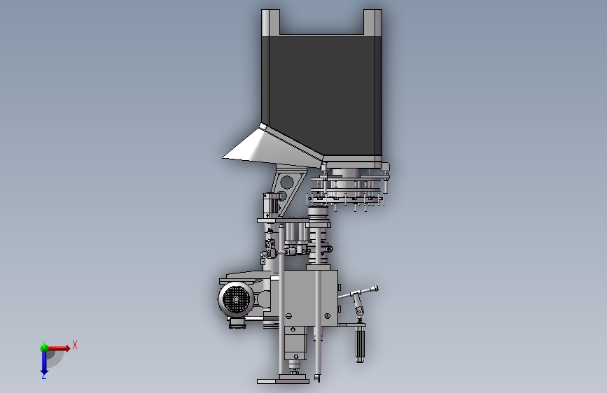 数控机床、钻机自动穿线机床3D模型图纸 Solidworks设计 俯视图