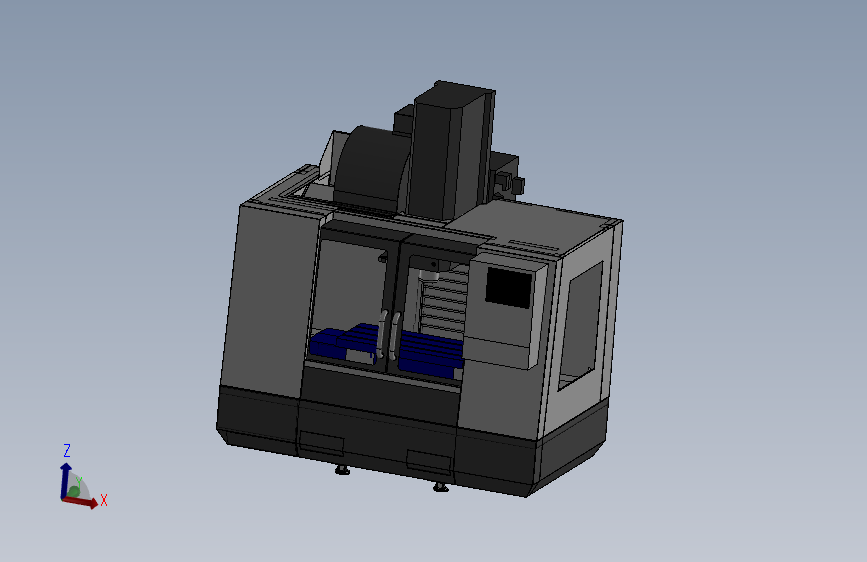 数控机床、HASS数控机床3D模型图纸 Solidworks设计