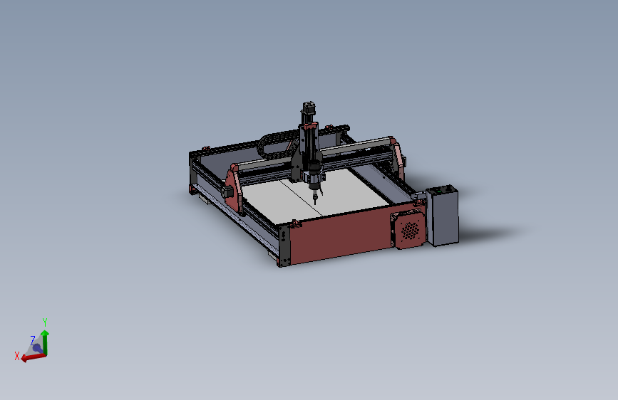 数控机床、CNX小型数控机床Formosa 1000三维建模图纸 solidworks设计