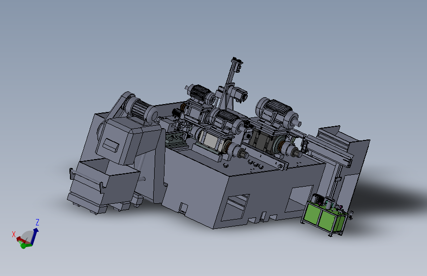 数控机床、某声控产品加工机床设备3D模型图纸 SolidWorks设计 附bip渲染图