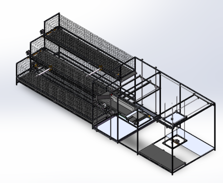 全自动鸡蛋巡检收集清理装箱装置