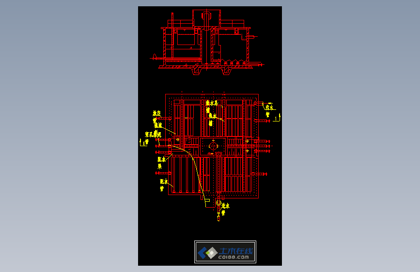 钟罩虹吸式脉冲澄清池设备简易图纸