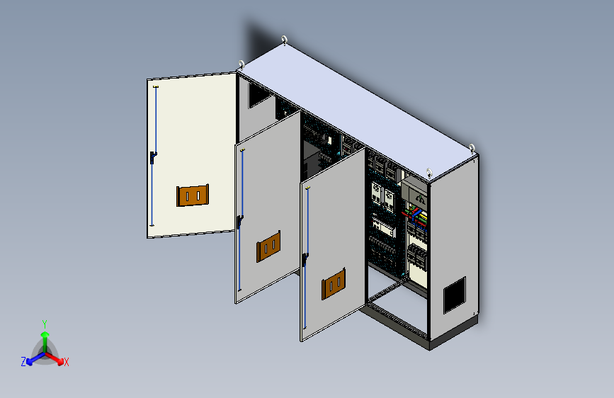 三柜组装变频器刀开关软启动双电源控制柜