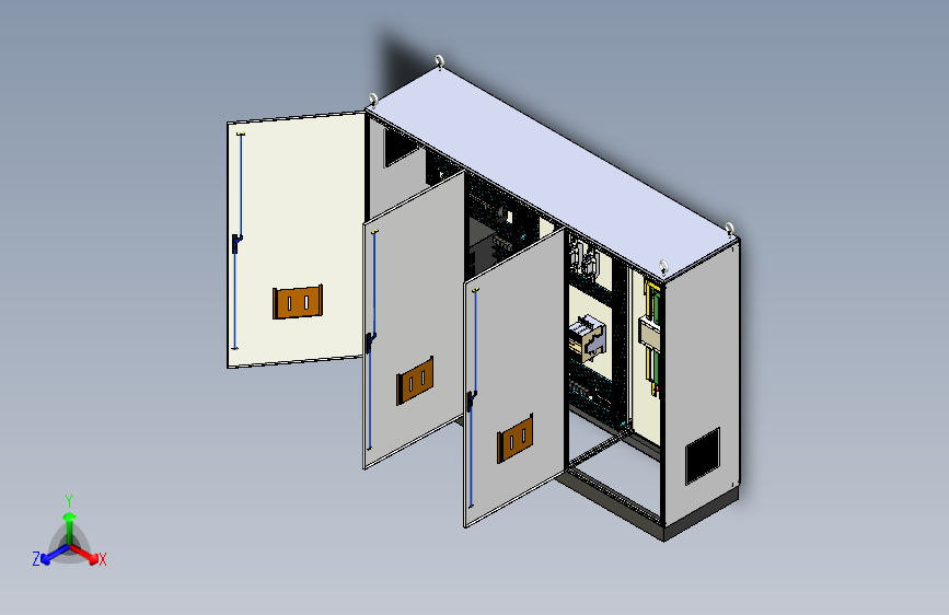 三柜组装变频器软启动旁路双电源控制柜