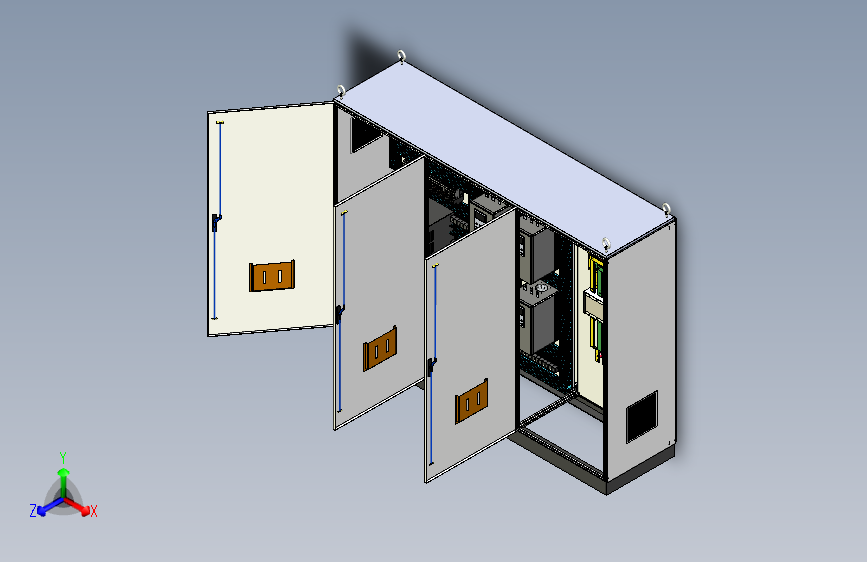 三柜组装变频器软启动双电源控制柜 56409