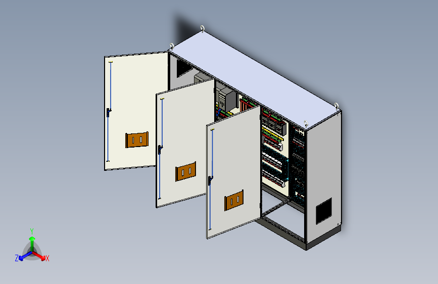 三柜组装双电源630Aplc延时控制柜 55346