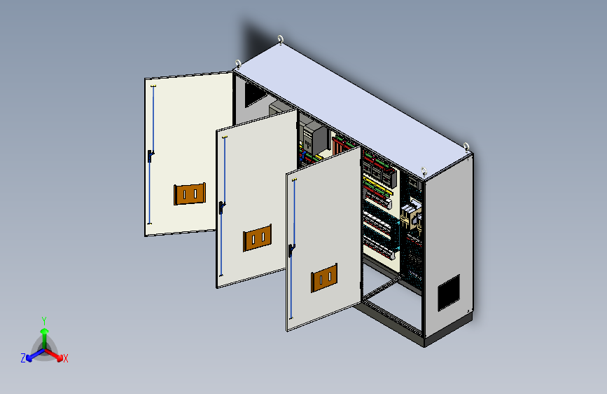 三柜组装双电源630A大型接触器控制柜 55435
