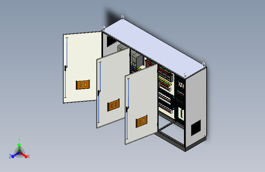 三柜组装双电源630A正装直流接触器控制柜 55438