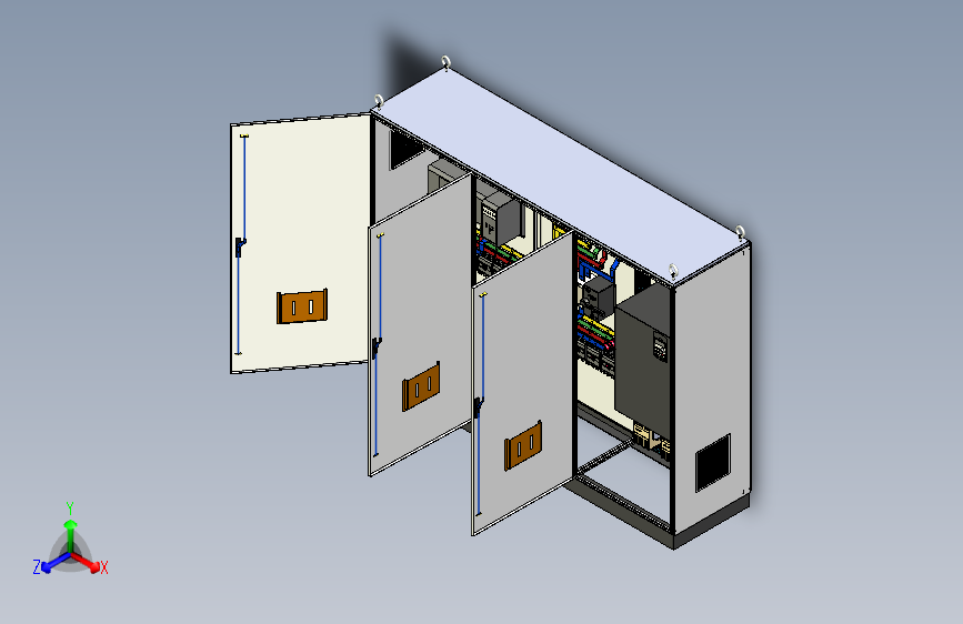 三柜组装双电源变频器星三角控制柜