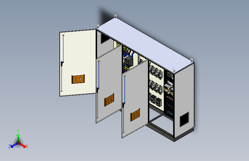 三柜组装双电源刀开关120A交流接触器控制柜 55759