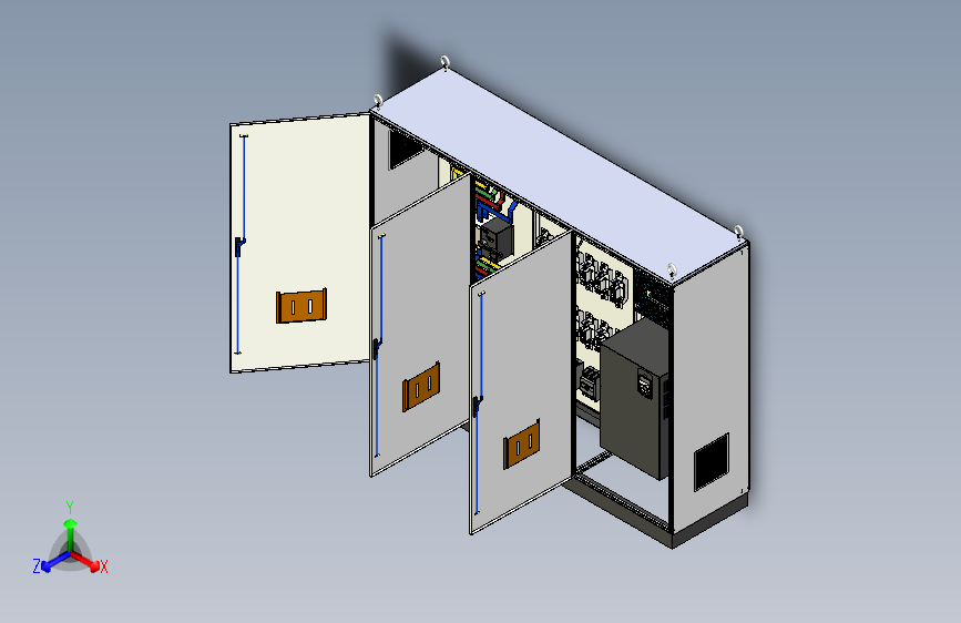 三柜组装双电源刀开关变频器控制柜 55793