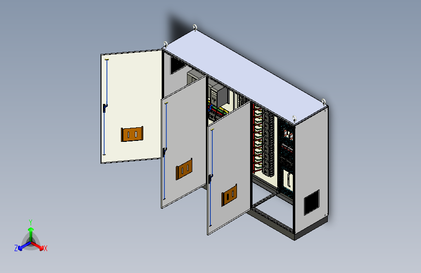 三柜组装双电源直流接触器控制柜