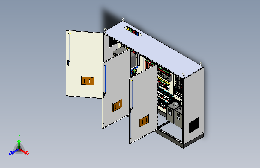 三柜组装万能断路器630A正装plc软启动控制柜 55391