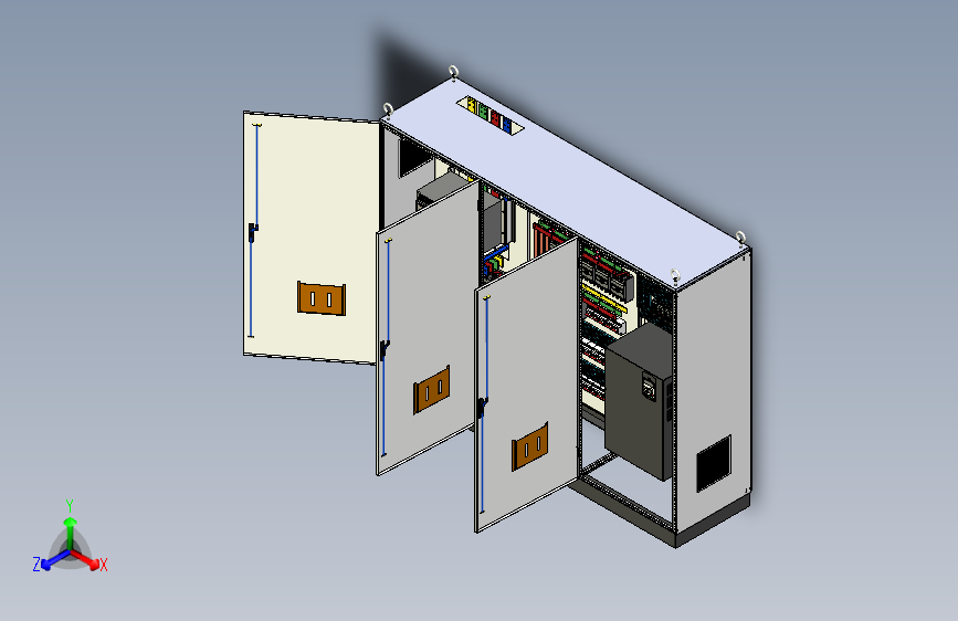 三柜组装万能断路器630A正装变频器控制柜 55325
